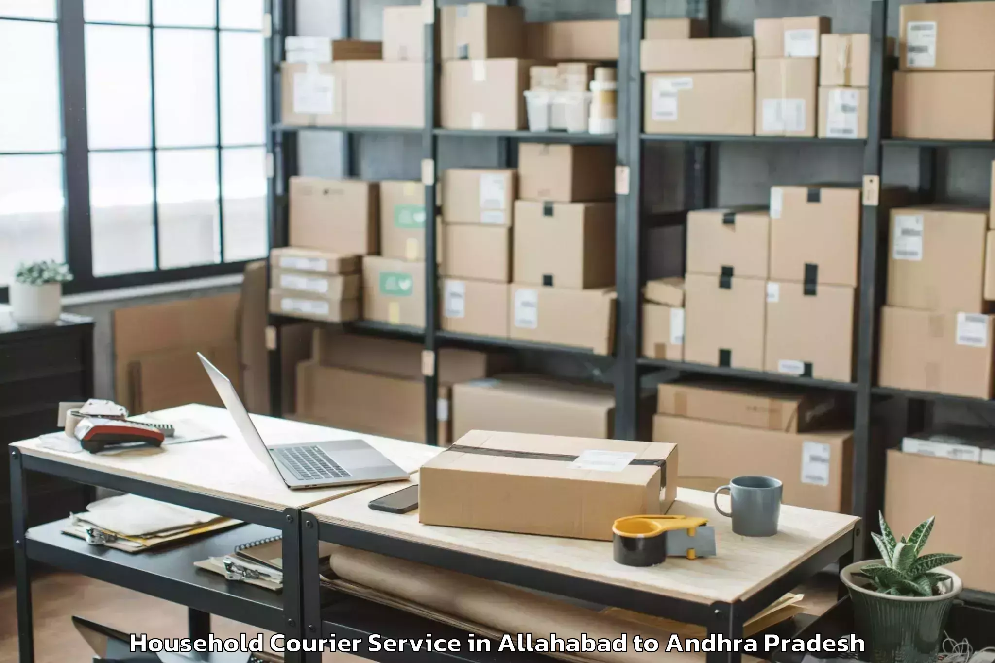 Professional Allahabad to Undrajavaram Household Courier